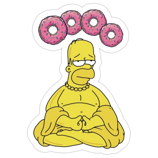 Homer Buddha Die-Cut Sticker