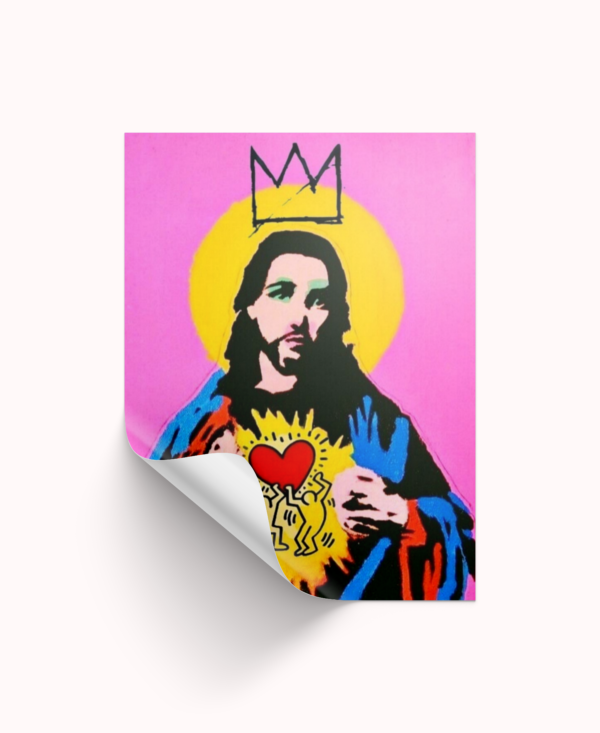Pink Jesus Sticker (Premium Vinyl)